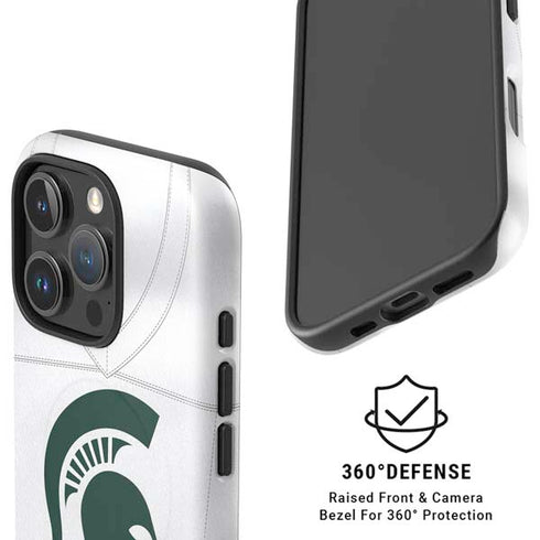 Michigan State University White Jersey iPhone 16 Pro Magsafe Impact Case